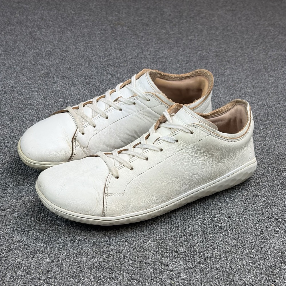 Vivobarefoot Geo Court III White Leather Barefoot Sneakers Women's EU 39 US 8